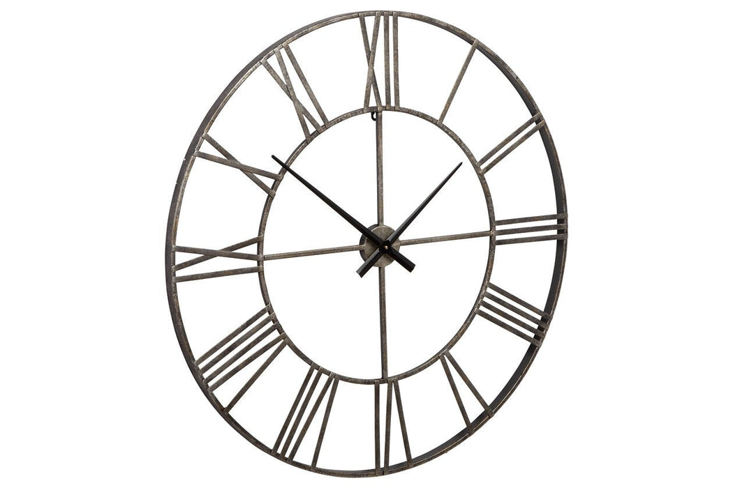 Paquita Antique Silver Wall Clock - A8010237 - Gate Furniture