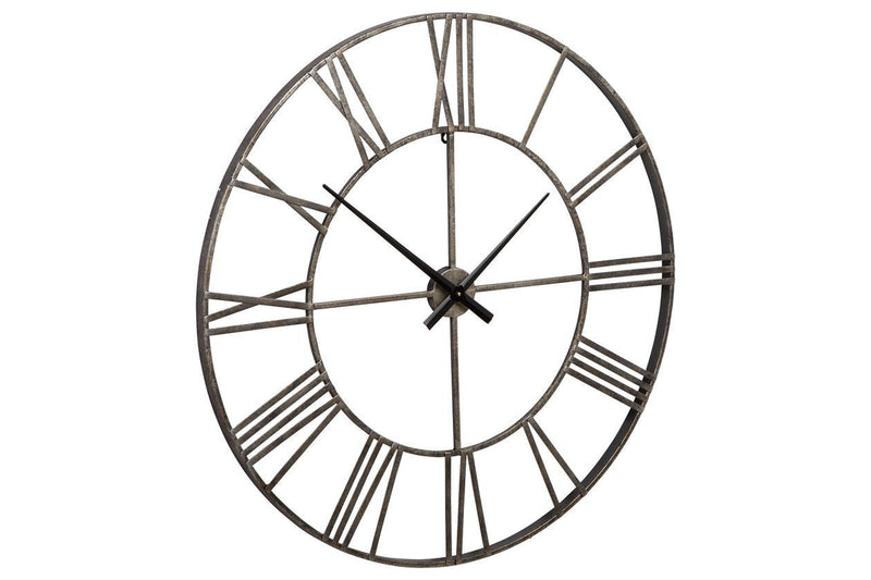 Paquita Antique Silver Wall Clock - Gate FurnitureOther Products