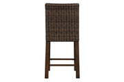 Paradise Trail Medium Brown Bar Stool (Set of 2) - Gate FurnitureOutdoor Bar Stool