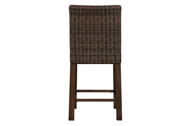 Paradise Trail Medium Brown Bar Stool (Set of 2) - Gate FurnitureOutdoor Bar Stool