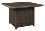 Paradise Trail Medium Brown Bar Table with Fire Pit - Gate FurnitureOutdoor Table