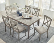 Parellen Beige/Gray Rectangular Dining Set - Gate FurnitureDining Room Set