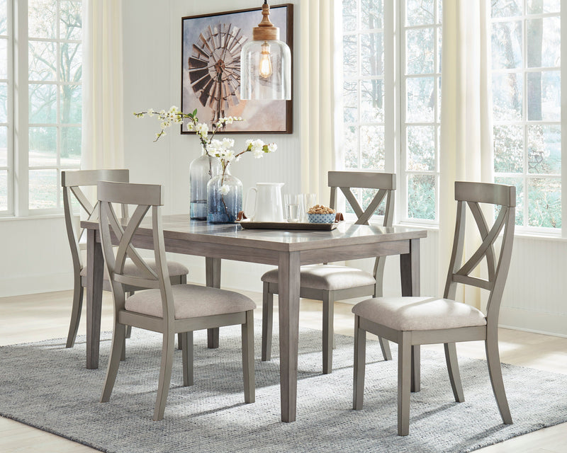 Parellen Beige/Gray Rectangular Dining Set - Gate FurnitureDining Room Set