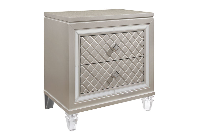 Paris Champagne Nightstand - Gate FurnitureNightstand