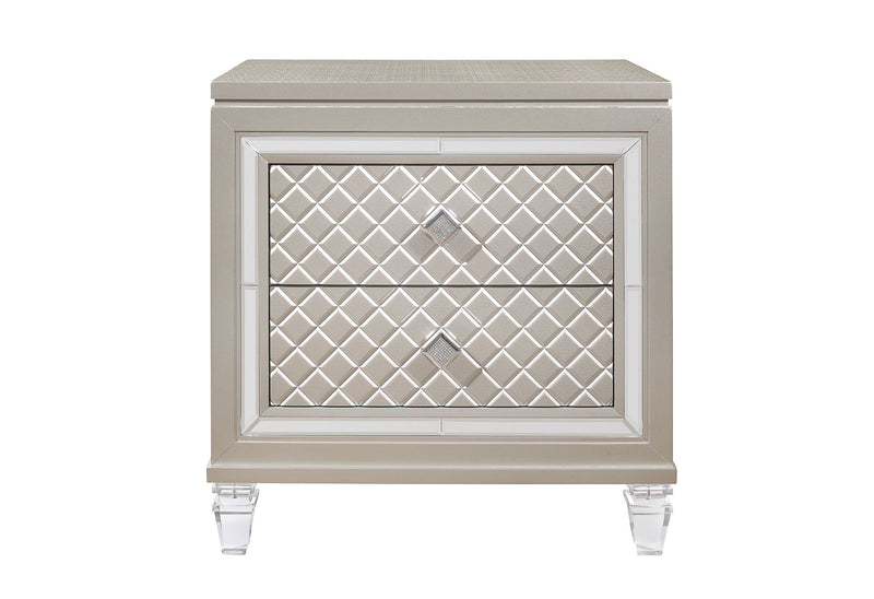 Paris Champagne Nightstand - Gate FurnitureNightstand