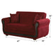 Parkave 67 in. Convertible Sleeper Loveseat in Red with Storage - LS-PARKAVE - Gate Furniture