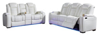 Party Time Power Reclining White Set - Gate Furniture