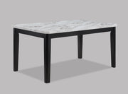 Pascal Black/Gray Marble - Top Dining Set - Gate FurnitureDining Room Set