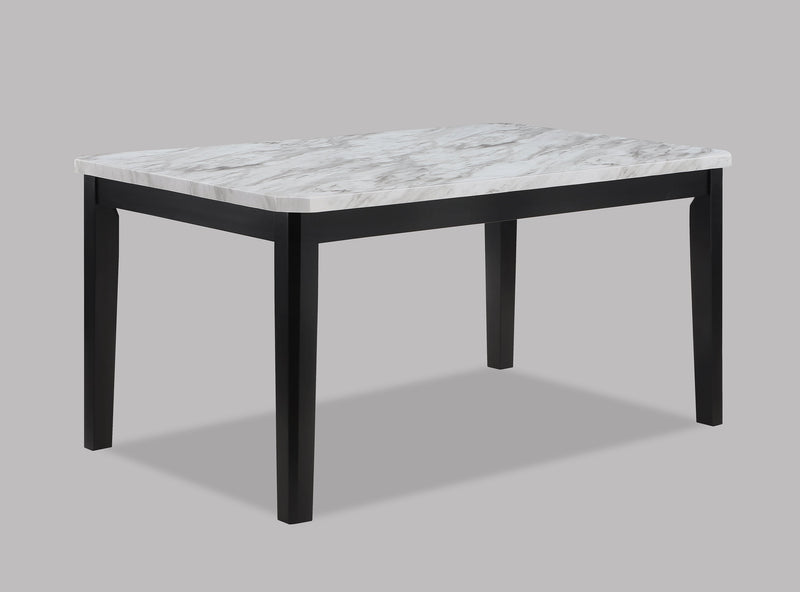 Pascal Black/Gray Marble - Top Dining Set - Gate FurnitureDining Room Set