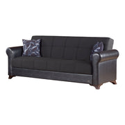 Passaic 90 in. Convertible Sleeper Sofa in Black with Storage - Gate FurnitureSleeper Sofa