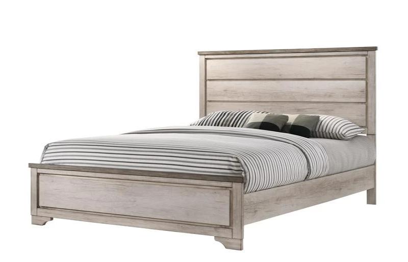 Patterson Driftwood Gray King Panel Bed - Gate Furniture