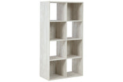 Paxberry Whitewash Eight Cube Organizer - Gate FurnitureBookcases