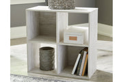 Paxberry Whitewash Four Cube Organizer - Gate FurnitureBookcases