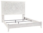 Paxberry Whitewash King Panel Bed - Gate FurnitureKing Bed