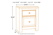 Paxberry Whitewash Nightstand - Gate FurnitureNightstand