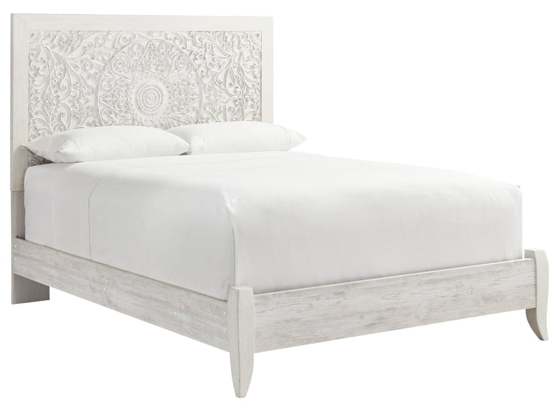 Paxberry Whitewash Queen Panel Bed - Gate FurnitureQueen Bed