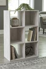 Paxberry Whitewash Six Cube Organizer - Gate FurnitureBookcases