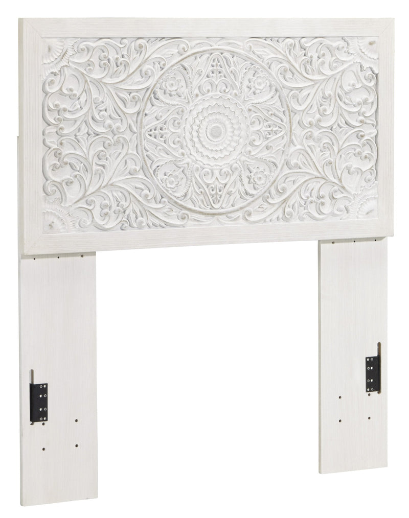 Paxberry Whitewash Twin Panel Bed - Gate FurnitureTwin Bed