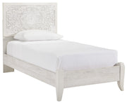 Paxberry Whitewash Twin Panel Bed - Gate FurnitureTwin Bed
