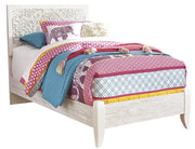 Paxberry Whitewash Twin Panel Bed - Gate FurnitureTwin Bed