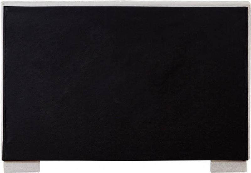 Paxton Chenille Fabric King Bed (3 Boxes) Cream - Gate FurnitureKing Bed