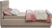 Paxton Chenille Fabric Queen Bed (3 Boxes) Beige - Gate FurnitureQueen Bed