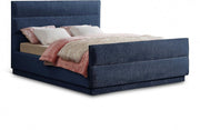 Paxton Chenille Fabric Queen Bed (3 Boxes) Blue - Gate FurnitureQueen Bed