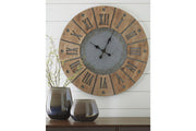 Payson Antique Gray/Natural Wall Clock - Gate FurnitureOther Products