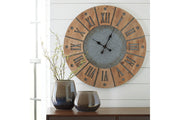 Payson Antique Gray/Natural Wall Clock - Gate FurnitureOther Products
