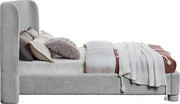 Penny Boucle Fabric King Bed Grey - Gate FurnitureKing Bed