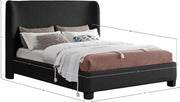 Penny Boucle Fabric Queen Bed Black - Gate FurnitureQueen Bed