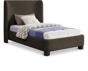 Penny Boucle Fabric Twin Bed Brown - Gate FurnitureTwin Bed