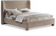 Penny Chenille Fabric King Bed Beige - Gate FurnitureKing Bed