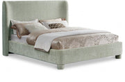 Penny Chenille Fabric King Bed Green - Gate FurnitureKing Bed