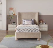 Penny Chenille Fabric Twin Bed Beige - Gate FurnitureTwin Bed