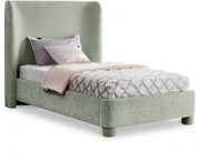 Penny Chenille Fabric Twin Bed Green - Gate FurnitureTwin Bed