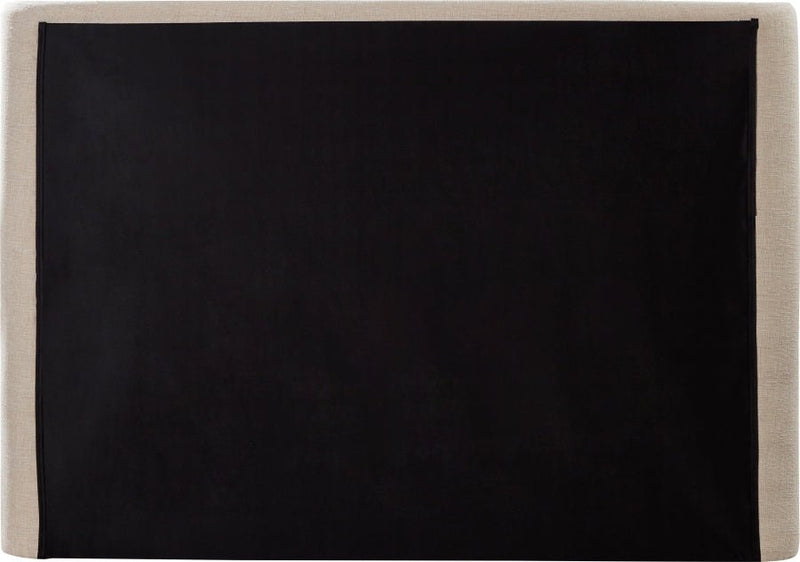 Penny Linen Textured Fabric King Bed Beige - Gate FurnitureKing Bed