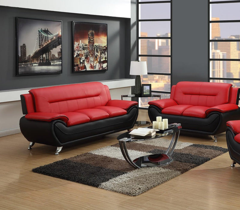Physocarpus Red Black Sofa/Love Seat - Gate FurnitureLiving Room Set