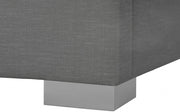 Pierce Linen Textured King Bed Grey - Gate FurnitureKing Bed