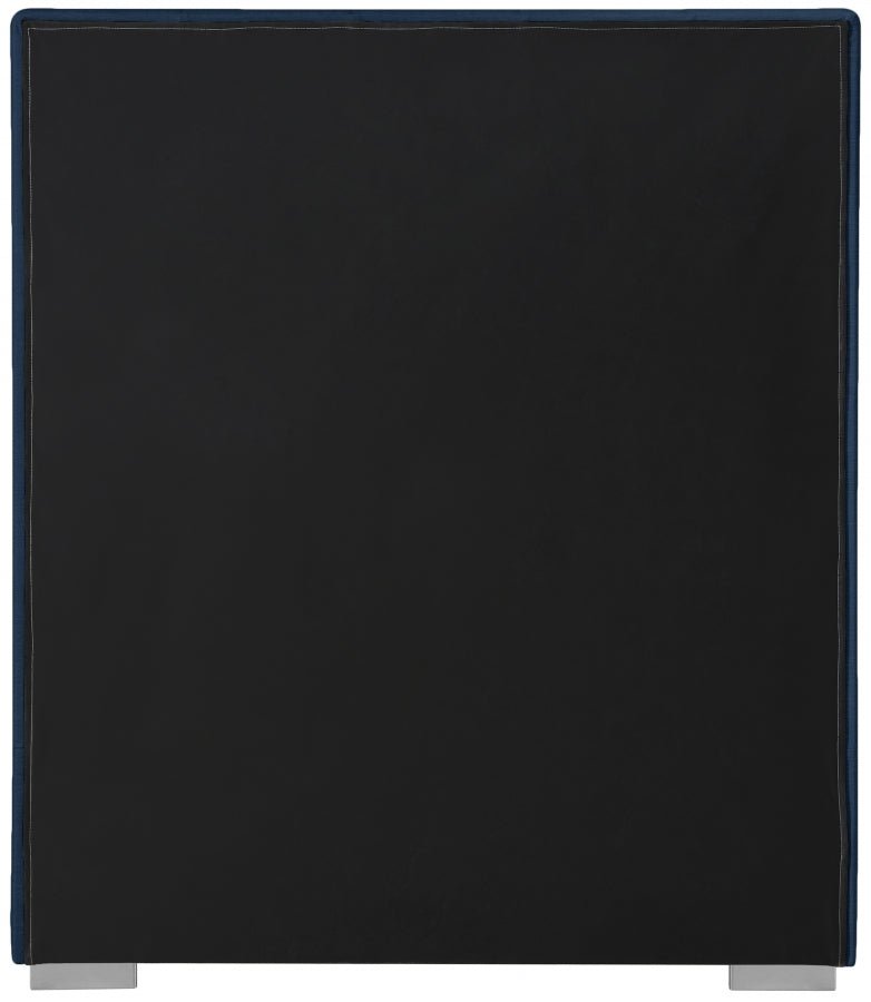 Pierce Linen Textured Twin Bed Blue - Gate FurnitureTwin Bed