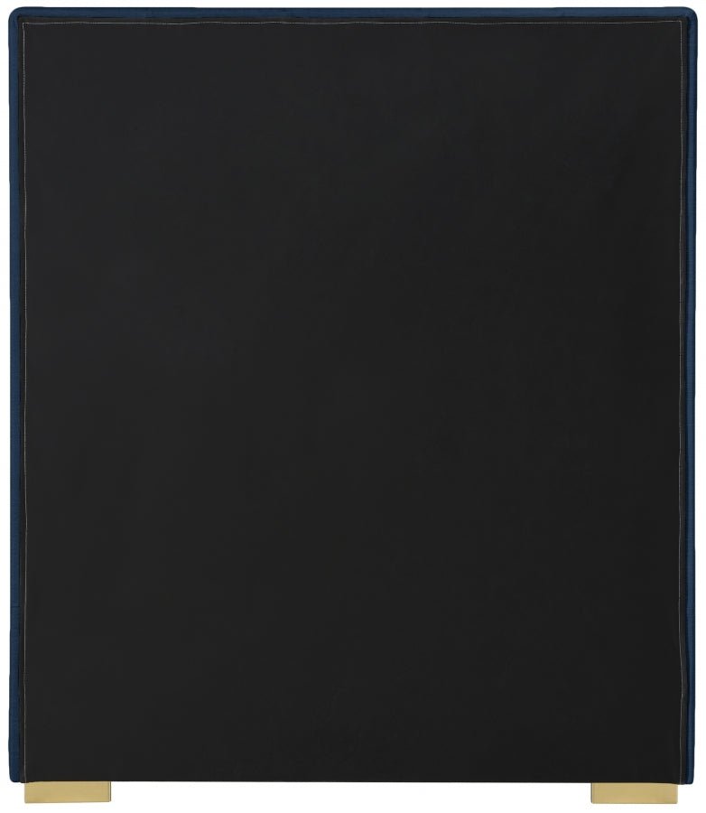 Pierce Linen Textured Twin Bed Blue - Gate FurnitureTwin Bed