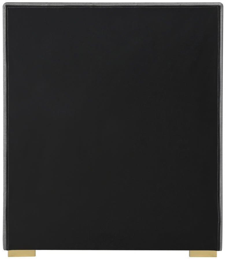 Pierce Linen Textured Twin Bed Grey - Gate FurnitureTwin Bed