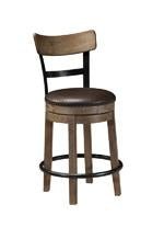 Pinnadel Light Brown Counter Height Bar Stool - Gate FurnitureBarstool