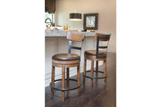 Pinnadel Light Brown Counter Height Bar Stool - Gate FurnitureBarstool