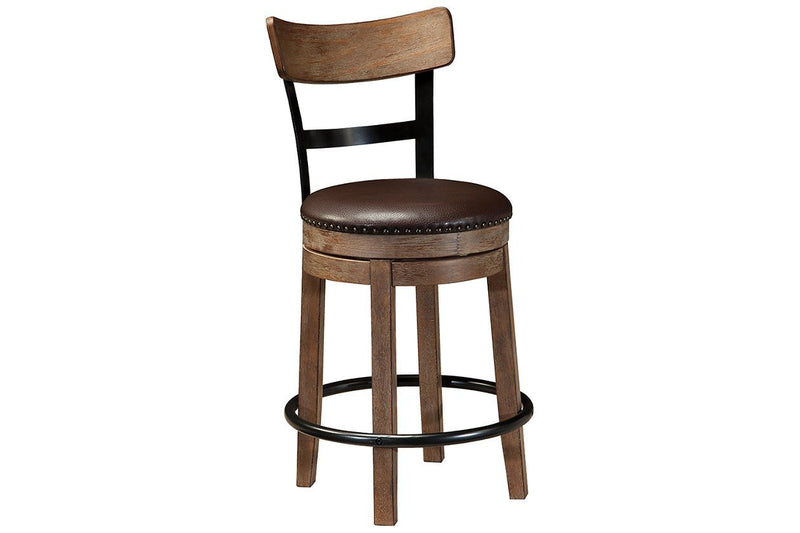 Pinnadel Light Brown Counter Height Bar Stool - Gate FurnitureBarstool