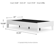 Piperton Twin Platform Bed - Gate FurnitureTwin Bed