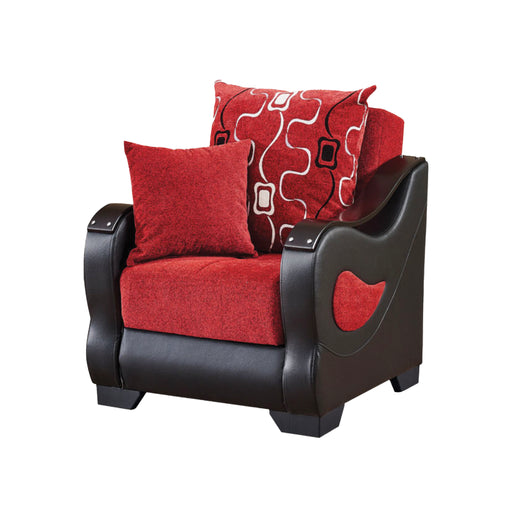 Pittsburgh 37 in. Convertible Sleeper Chair in Red with Storage - CH-PITTSBURGH - Gate Furniture