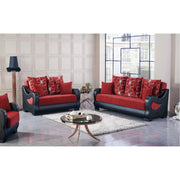 Pittsburgh 62 in. Convertible Sleeper Loveseat in Red with Storage - Gate FurnitureLoveseat