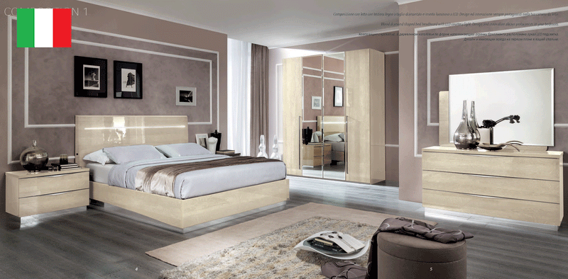 Platinum Bedroom Betullia Sabbia By Camelgroup – Italy Set - Gate Furniture