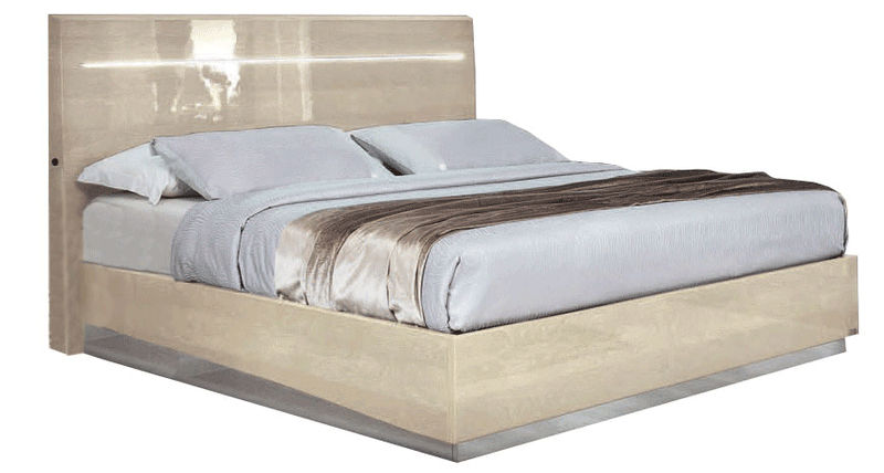 Platinum Legno Bed Ivory Betullia Sabbia Queen - Gate Furniture